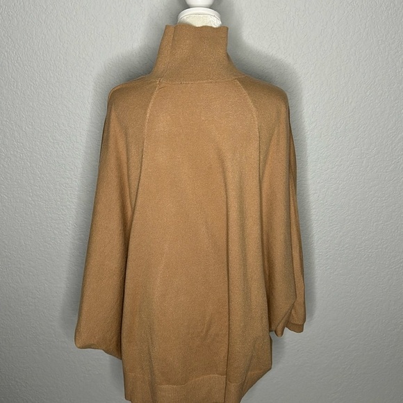 Joan Vass Oversized Camel Dolman Sleeve Mock Neck Sweater Small - Picture 8 of 10